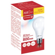 Лампа светодиодная АБВ LED лайт A60 10W E27 3000К