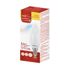 Лампа светодиодная АБВ LED лайт Свеча С37 8W E14 3000К
