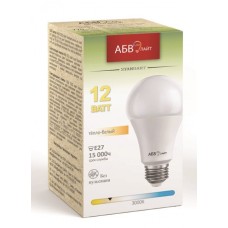Лампа светодиодная АБВ LED лайт Standart A60 12W E27 3000К