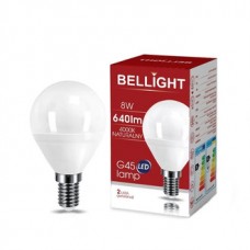Лампа светодиодная BELLIGHT LED Шарик G45 8W 220V E14 6500K