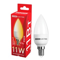 Лампа светодиодная HOME ELECTRIC Свеча 11W Е14 230v 3000K