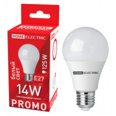 Лампа светодиодная HOME ELECTRIC А55 14W Е27 230v 4500K