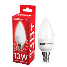 Лампа светодиодная HOME ELECTRIC Свеча 13W Е14 230v 4500K