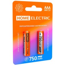 Аккумулятор HOME ELECTRIC ААА HR03 750 Mah NI-MH 2 шт. на блистере