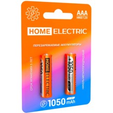 Аккумулятор HOME ELECTRIC ААА HR03 1050 Mah NI-MH 2 шт. на блистере