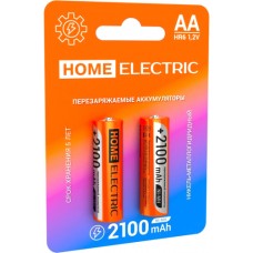 Аккумулятор HOME ELECTRIC АА HR6 2100 Mah NI-MH 2 шт. на блистере