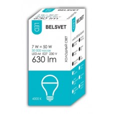 Лампа светодиодная BELSVET LED-M A60 7 W 4000 K E27 (Груша)