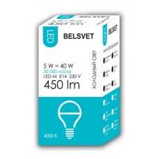 Лампа светодиодная BELSVET LED-M G45 5 W 4000 K E14 (шарик)
