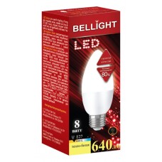 Лампа светодиодная BELLIGHT LED C37 8W 220V E27 3000K