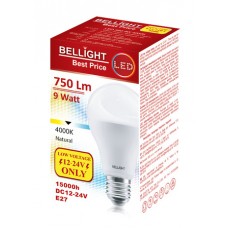 Лампа светодиодная BELLIGHT LED A60 12-24V 9W E27 4000К